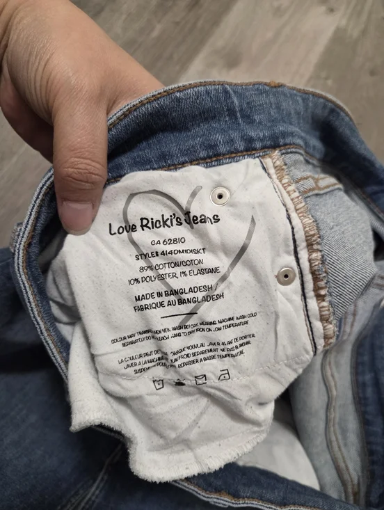 Ricki's Cotton Blend Blue Denim Midi Skirt - Picture 4 of 8